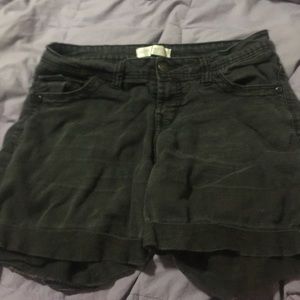 Black light acid washed jean shorts